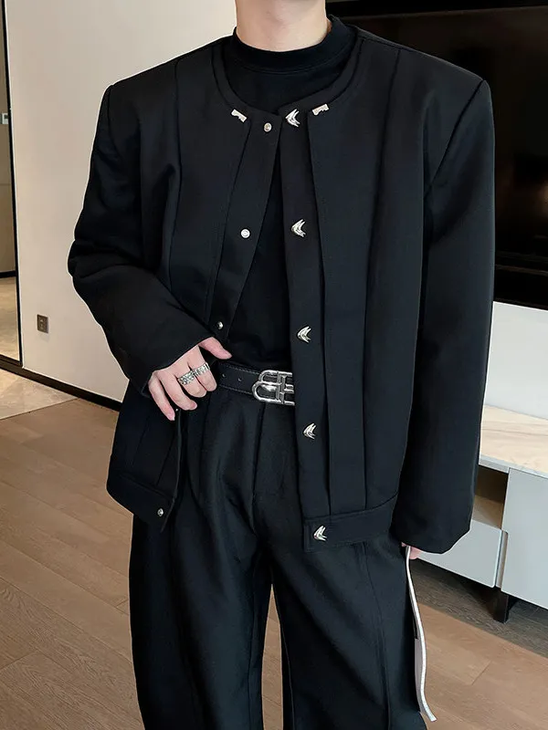 Мужской повседневный пиджак TANGZ Studio с подплечниками, роскошный дизайн с металлическими элементами, свободный крой, полиэстер, весна-осень
Мужской повседневный пиджак TANGZ Studio с подплечниками, роскошный дизайн с металлическими элементами, свободный крой, полиэстер, весна-осень