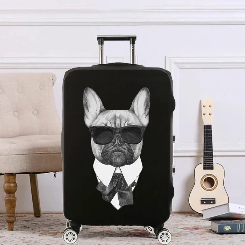Толстый эластичный защитный чехол для багажа с животными, костюм на молнии для 18-32 дюймов, чехлы для чемоданов, чехол на тележке, дорожные аксессуары 
Толстый эластичный защитный чехол для багажа с животными, костюм на молнии для 18-32 дюймов, чехлы для чемоданов, чехол на тележке, дорожные аксессуары