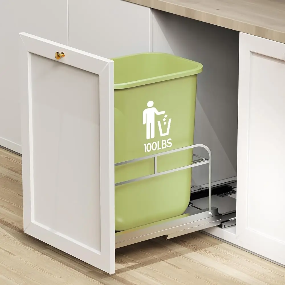 Hidden Trash Can Cabinet, Under Sink, Space-Saving Pull-Out Trash Bin Holder(Bin Not Luded)
Hidden Trash Can Cabinet, Under Sink, Space-Saving Pull-Out Trash Bin Holder(Bin Not Luded)