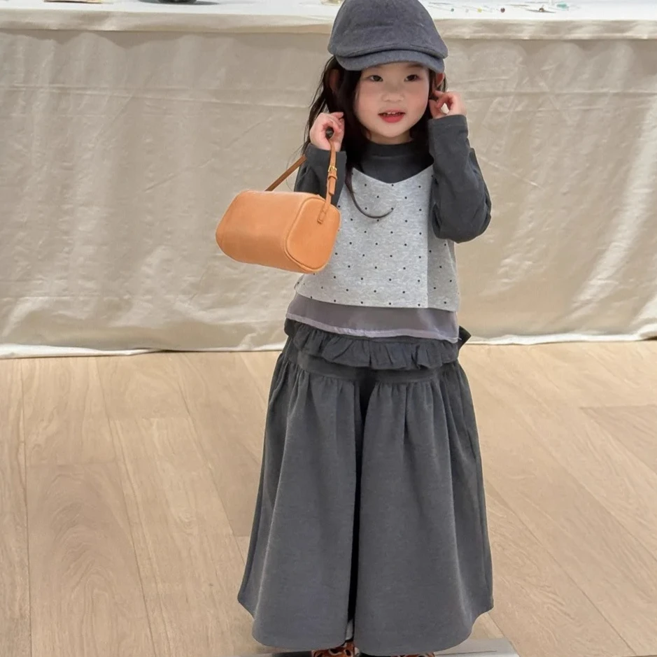 Girls Suit 2025 Autumn New Childrens Clothing Korean Style Girl Baby Polpok Halter Round Collar Leggings Three-piece Set
Girls Suit 2025 Autumn New Childrens Clothing Korean Style Girl Baby Polpok Halter Round Collar Leggings Three-piece Set