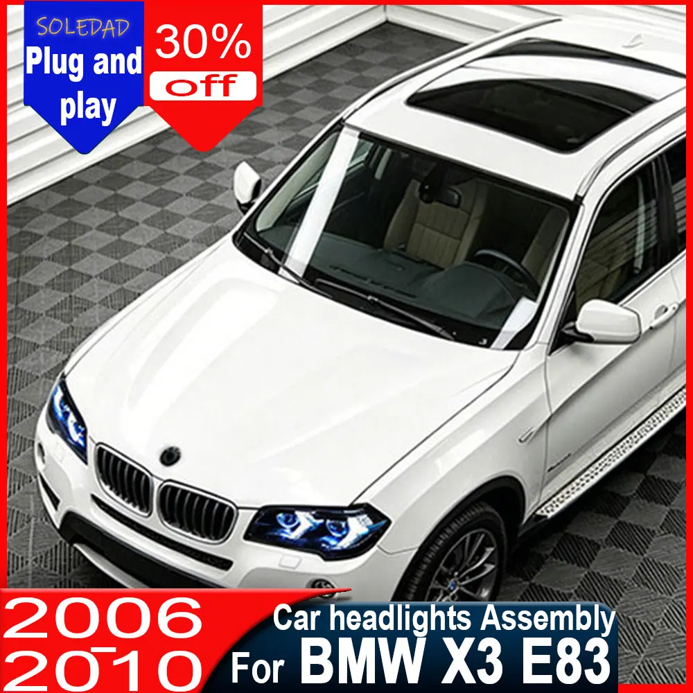 Car System Headlights for BMW X3 E83 2006 2007 2008 2009 2010 LED headlights Dynamic signal Yellow and White DRL
Car System Headlights for BMW X3 E83 2006 2007 2008 2009 2010 LED headlights Dynamic signal Yellow and White DRL