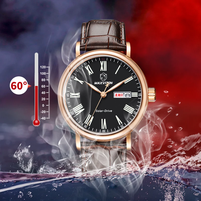 MAXVITON Women's Watch, Luxury Elegant Fashion Ladies Wristwatch, Solar Watch for Men, Solar Powered Couple Watches
MAXVITON Women's Watch, Luxury Elegant Fashion Ladies Wristwatch, Solar Watch for Men, Solar Powered Couple Watches