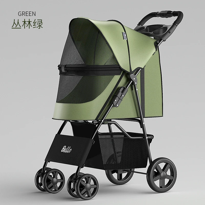 Lightweight One Hand Folding Cheap Four Wheel Pet Stroller, Portable Dog Stroller
Lightweight One Hand Folding Cheap Four Wheel Pet Stroller, Portable Dog Stroller