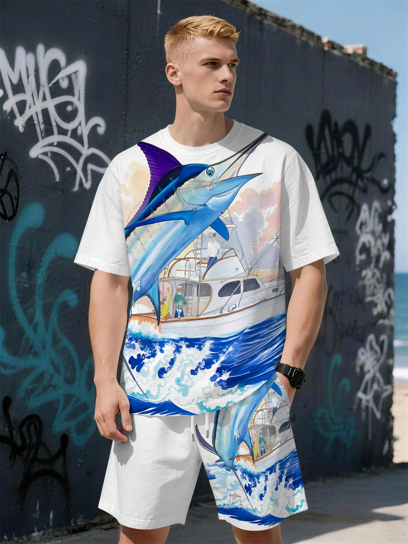 2026 Summer New Men's Short-Sleeved Set - 3D Beach Vacation Style Print - Casual Fashionable Comfortable Soft
2026 Summer New Men's Short-Sleeved Set - 3D Beach Vacation Style Print - Casual Fashionable Comfortable Soft