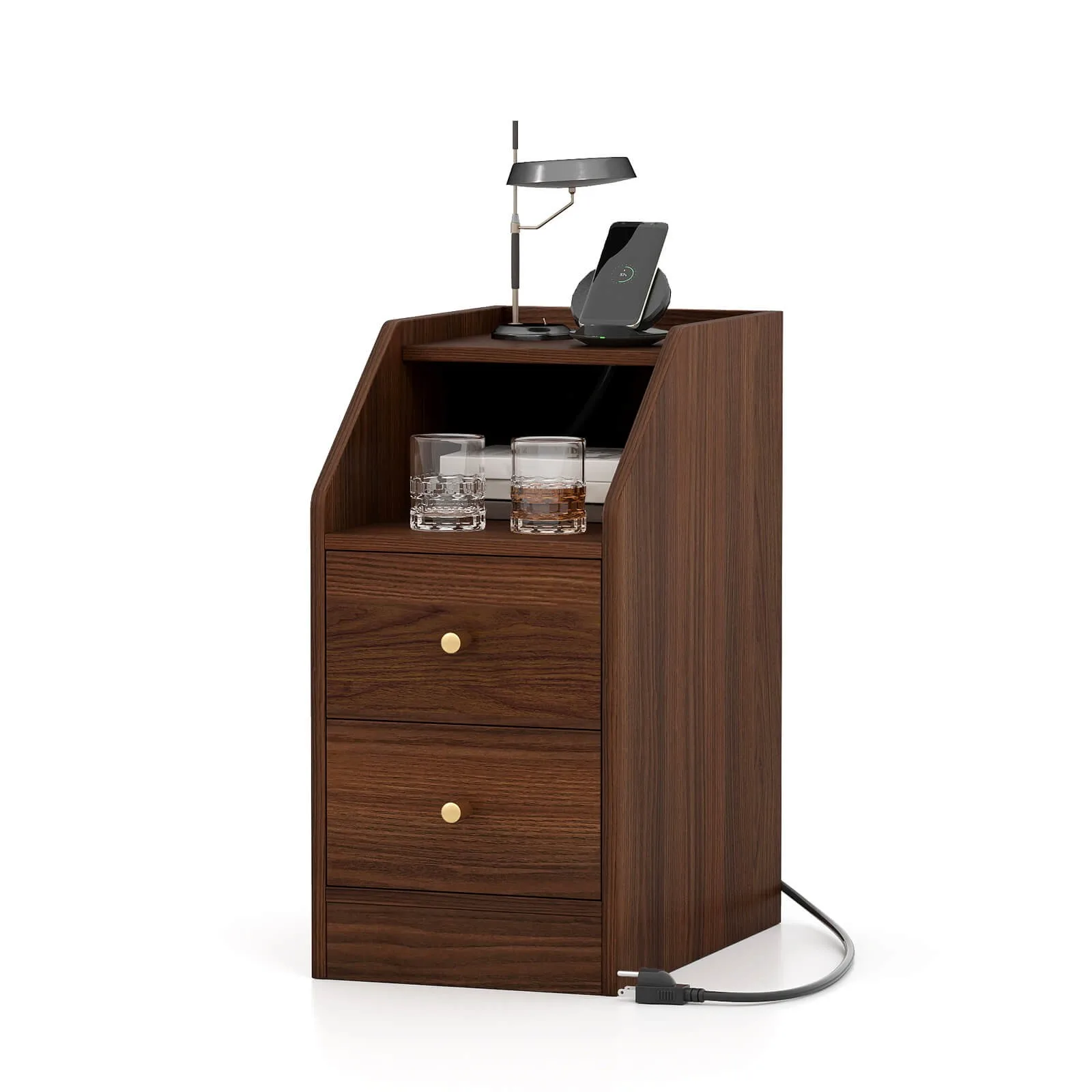 Side Table w/Charging Station, Storage Drawers, Sofa Couch Table for Small Space
Side Table w/Charging Station, Storage Drawers, Sofa Couch Table for Small Space