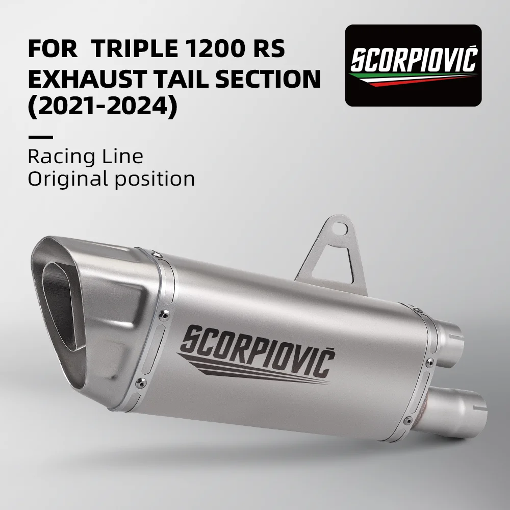 OriginalMotorcycle Exhaust Pipe, New Style, Double Outlet Side, Lossless Installation, Muffler Link Pipe for Triple 1200RS RR, 4
OriginalMotorcycle Exhaust Pipe, New Style, Double Outlet Side, Lossless Installation, Muffler Link Pipe for Triple 1200RS RR, 4