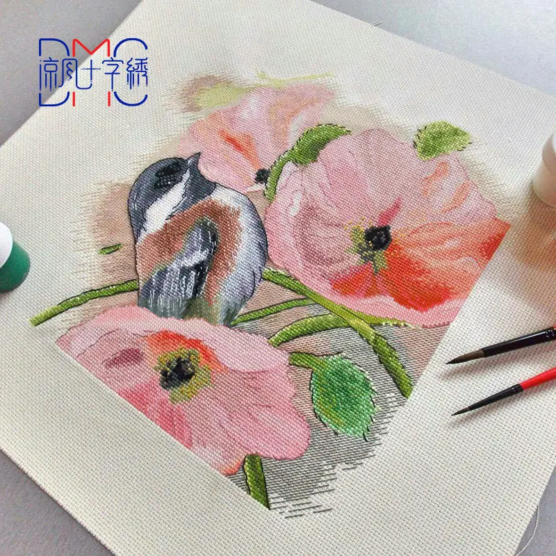 Cool Breeze DMC Cross Stitch Living Room New European Style Flower And Bird Picture DW2236 Poppy Flower with Little Bird Prin...
Cool Breeze DMC Cross Stitch Living Room New European Style Flower And Bird Picture DW2236 Poppy Flower with Little Bird Prin...