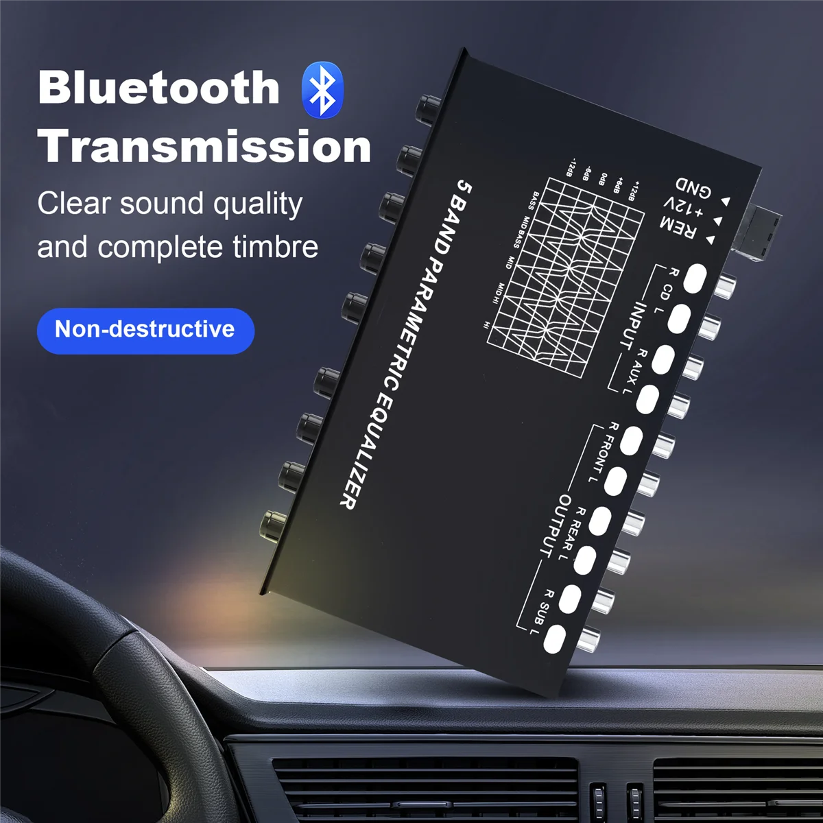 Новый 5-полосный автомобильный аудиоэквалайзер, регулируемый 5-полосный эквалайзер, автомобильный усилитель, графический эквалайзер с переключателем выбора входа CD/AUX, черный
Новый 5-полосный автомобильный аудиоэквалайзер, регулируемый 5-полосный эквалайзер, автомобильный усилитель, графический эквалайзер с переключателем выбора входа CD/AUX, черный