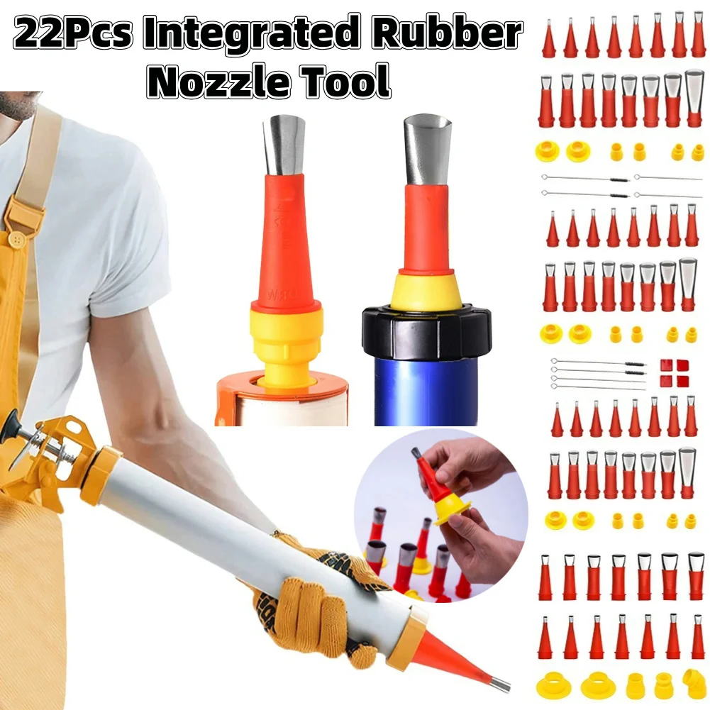 22Pcs Caulk Nozzle Applicator With Base Stainless Steel Caulking Finisher Sealant Finishing Bathroom Sink Nozzle Adhesive Pistol
22Pcs Caulk Nozzle Applicator With Base Stainless Steel Caulking Finisher Sealant Finishing Bathroom Sink Nozzle Adhesive Pistol
