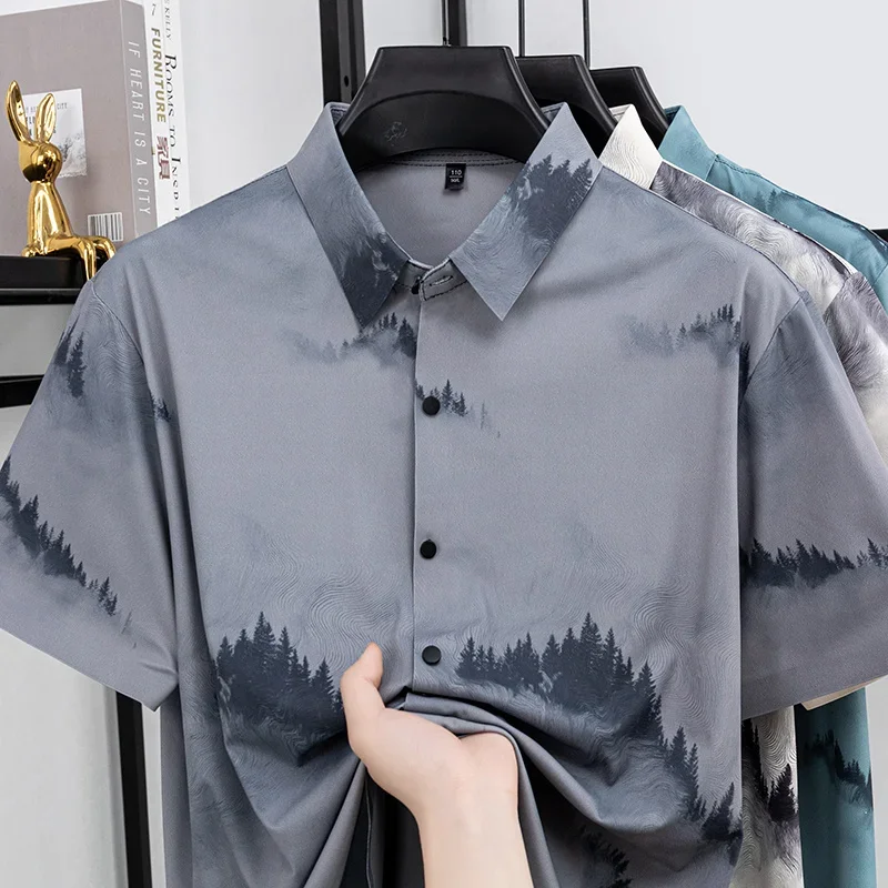 Mens Landscape Print Short Sleeve Button Down Shirts Classic Casual Tops Soft Comfortable Breathable Shirts
Mens Landscape Print Short Sleeve Button Down Shirts Classic Casual Tops Soft Comfortable Breathable Shirts