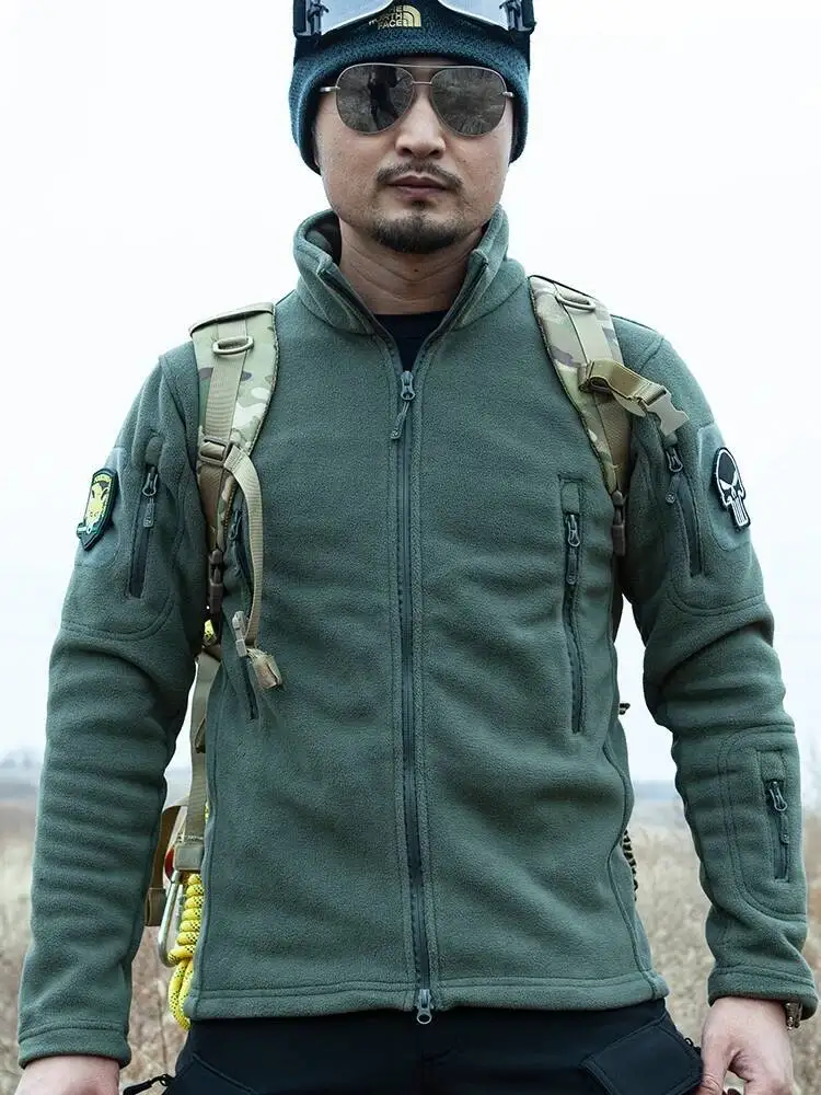 Outdoor Tactical Fleece Jacket Mens Winter Thick Warm Hooded Stand Collar Zip Cardigan Work Coat Inner Lining Hiking Windbreaker
Outdoor Tactical Fleece Jacket Mens Winter Thick Warm Hooded Stand Collar Zip Cardigan Work Coat Inner Lining Hiking Windbreaker