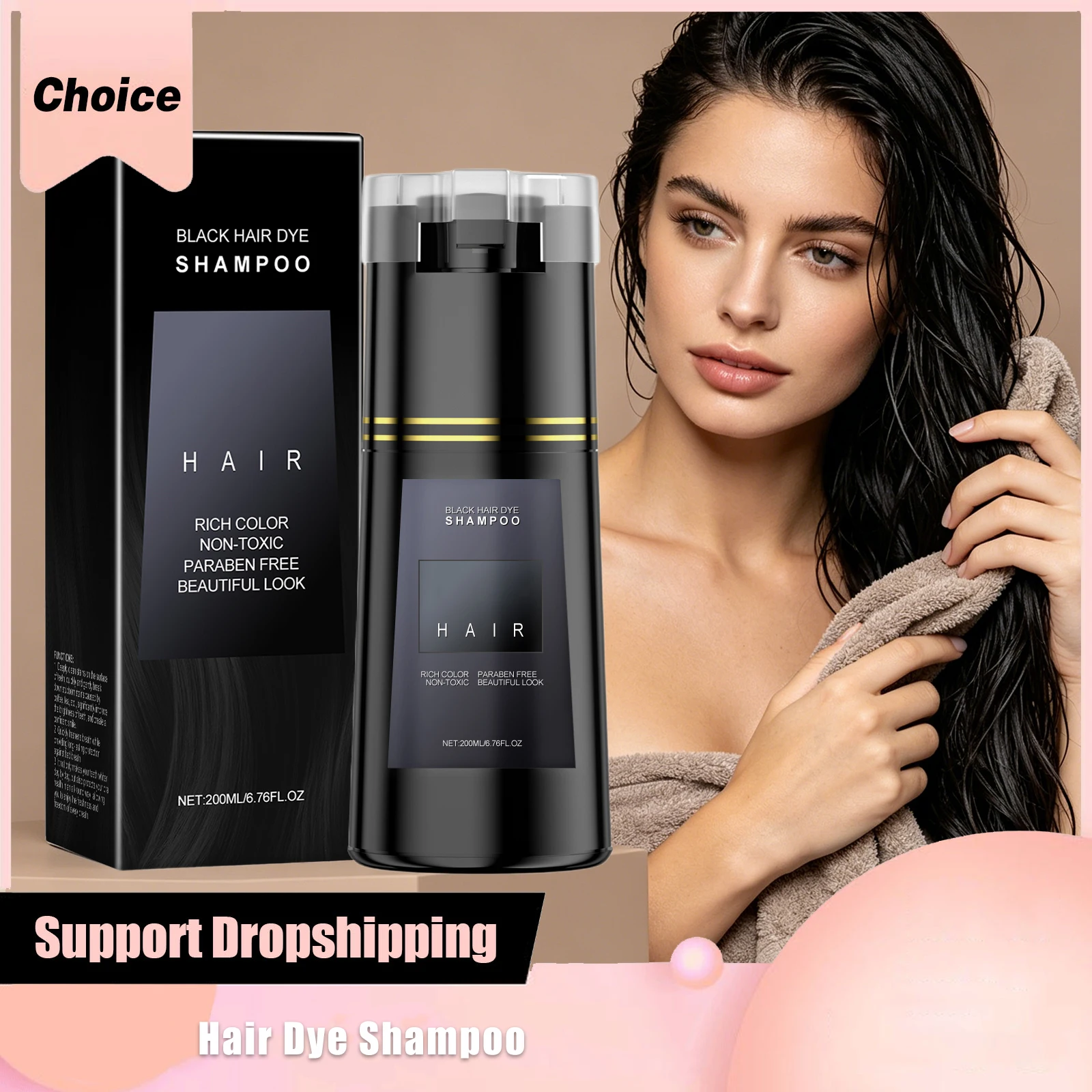 Black Sesame Ginseng Hair Dye Shampoo Natural Herbal Instant Cover Gray Nourish Follicle Hairs Strengthen Darkening Hair Shampoo
Black Sesame Ginseng Hair Dye Shampoo Natural Herbal Instant Cover Gray Nourish Follicle Hairs Strengthen Darkening Hair Shampoo