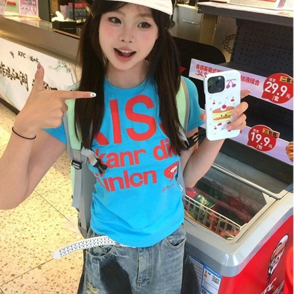 Japanese Sweet Y2K Letter Print T-Shirt Trashy 2000S Style Crop Top Vintage Harajuku Short Sleeve Tee Shirt American Retro 90S
Japanese Sweet Y2K Letter Print T-Shirt Trashy 2000S Style Crop Top Vintage Harajuku Short Sleeve Tee Shirt American Retro 90S
