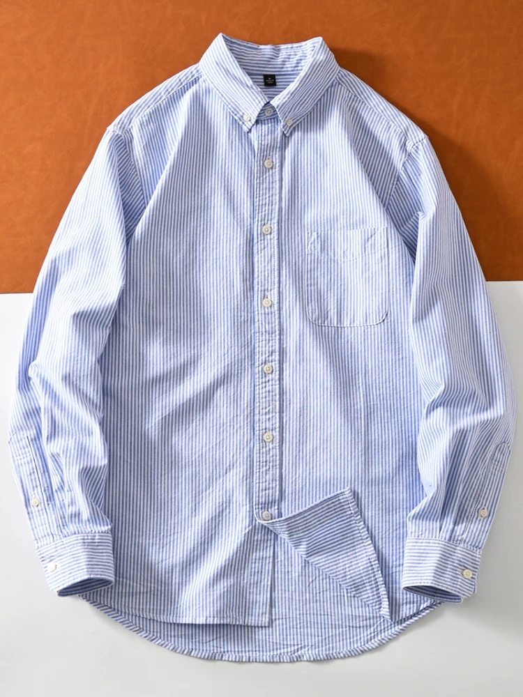 Washed Pure Cotton Casual Long Sleeve Striped Shirt Men's Spring Summer Outfit Standard Fit Regular Thickness 2024 Spring
Washed Pure Cotton Casual Long Sleeve Striped Shirt Men's Spring Summer Outfit Standard Fit Regular Thickness 2024 Spring