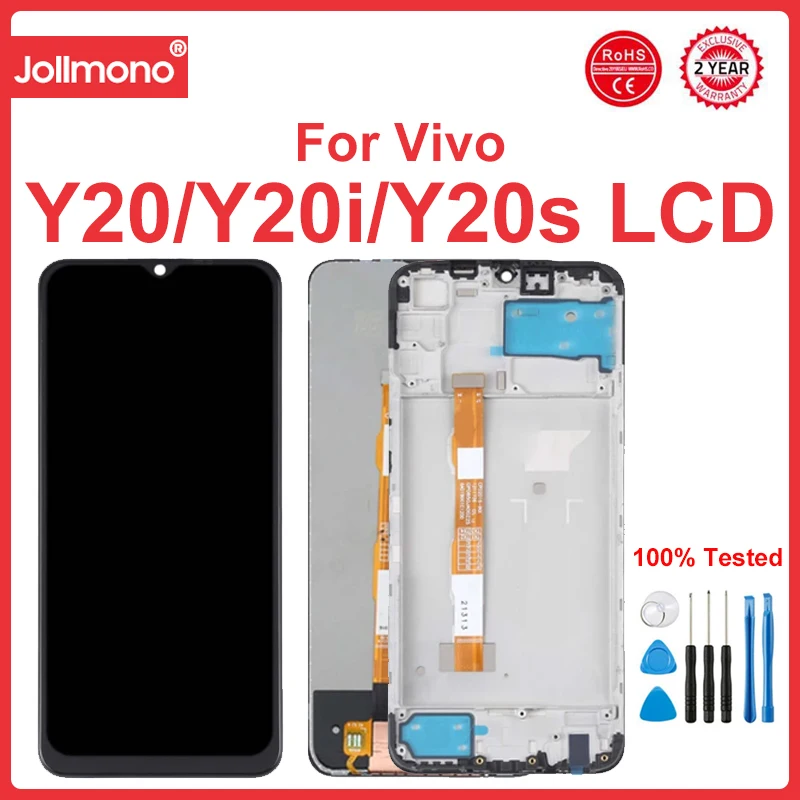 ЖК-дисплей 6,51 дюйма для Vivo Y20, Y20i, Y20S, V2029, V2027, V2032, детали для замены с рамкой
ЖК-дисплей 6,51 дюйма для Vivo Y20, Y20i, Y20S, V2029, V2027, V2032, детали для замены с рамкой