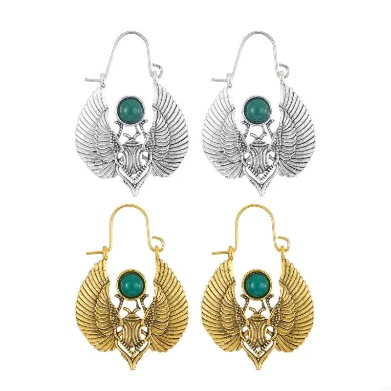 193E Vintage Egyptian Inspired Sacred Scarab Earrings for Gypsy Tribal Women Fashionable Egyptian Inspired Large Earring Drop
193E Vintage Egyptian Inspired Sacred Scarab Earrings for Gypsy Tribal Women Fashionable Egyptian Inspired Large Earring Drop