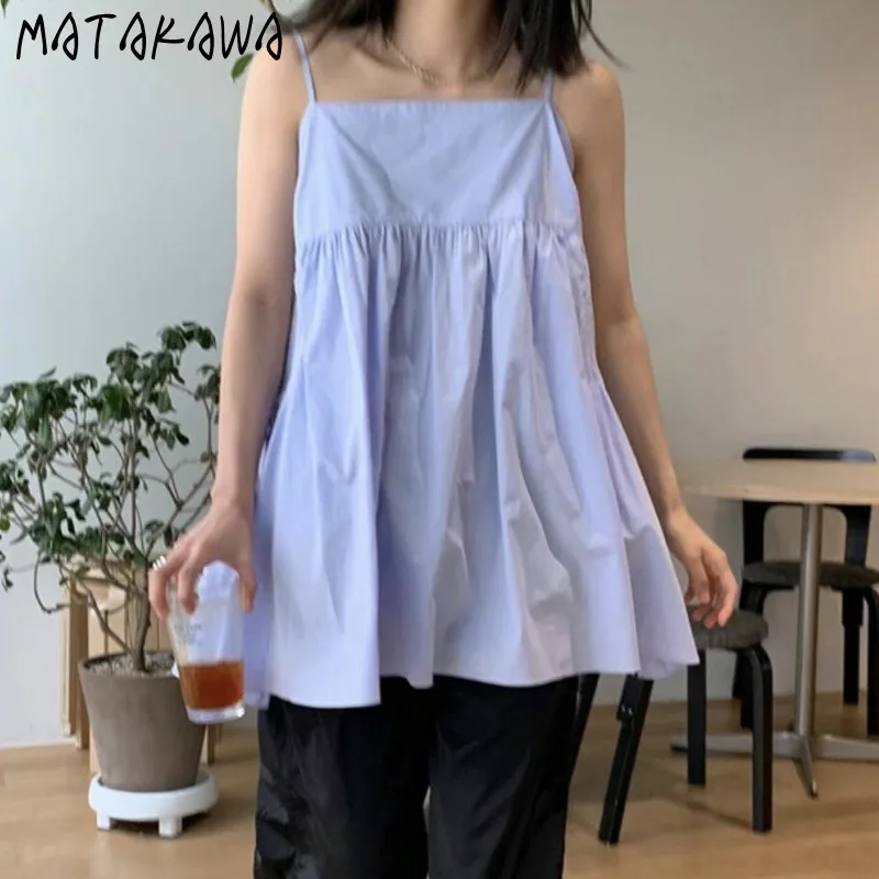 Matakawa Spring Summer Women Dresses Solid Pockets Korean Fashion Sweet Vestidos Mujer Vintage Sleeveless Mini Dress
Matakawa Spring Summer Women Dresses Solid Pockets Korean Fashion Sweet Vestidos Mujer Vintage Sleeveless Mini Dress