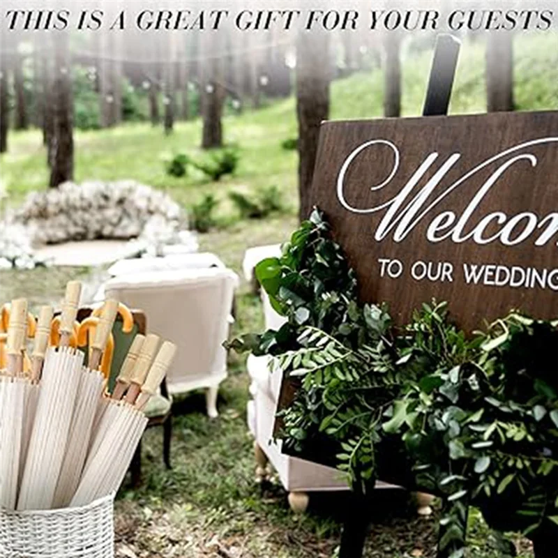 Budget-Friendly 20PCS Paper Parasol Wedding Umbrella Party Favor Bamboo Umbrellas For Bridal Shower Centerpieces Photo Props 23. 
Budget-Friendly 20PCS Paper Parasol Wedding Umbrella Party Favor Bamboo Umbrellas For Bridal Shower Centerpieces Photo Props 23.