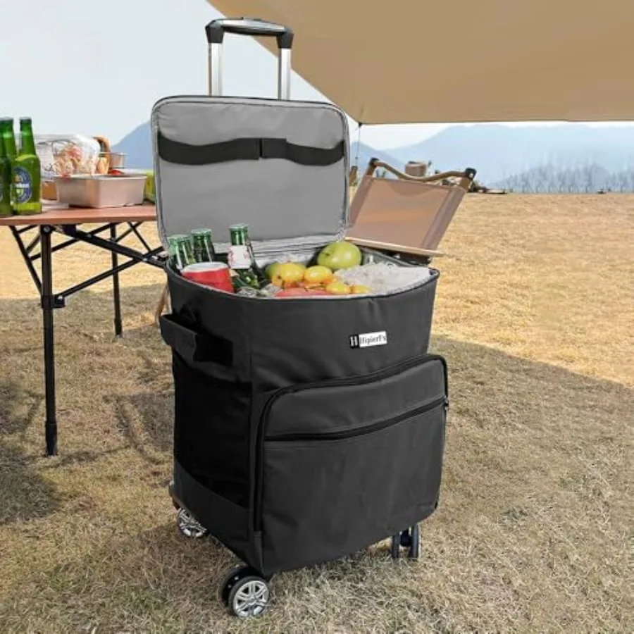 Rolling Cooler Soft Portable Cooler with Wheels and Handle Waterproof Collapsible Coolers for Beach Camping Travel
Rolling Cooler Soft Portable Cooler with Wheels and Handle Waterproof Collapsible Coolers for Beach Camping Travel