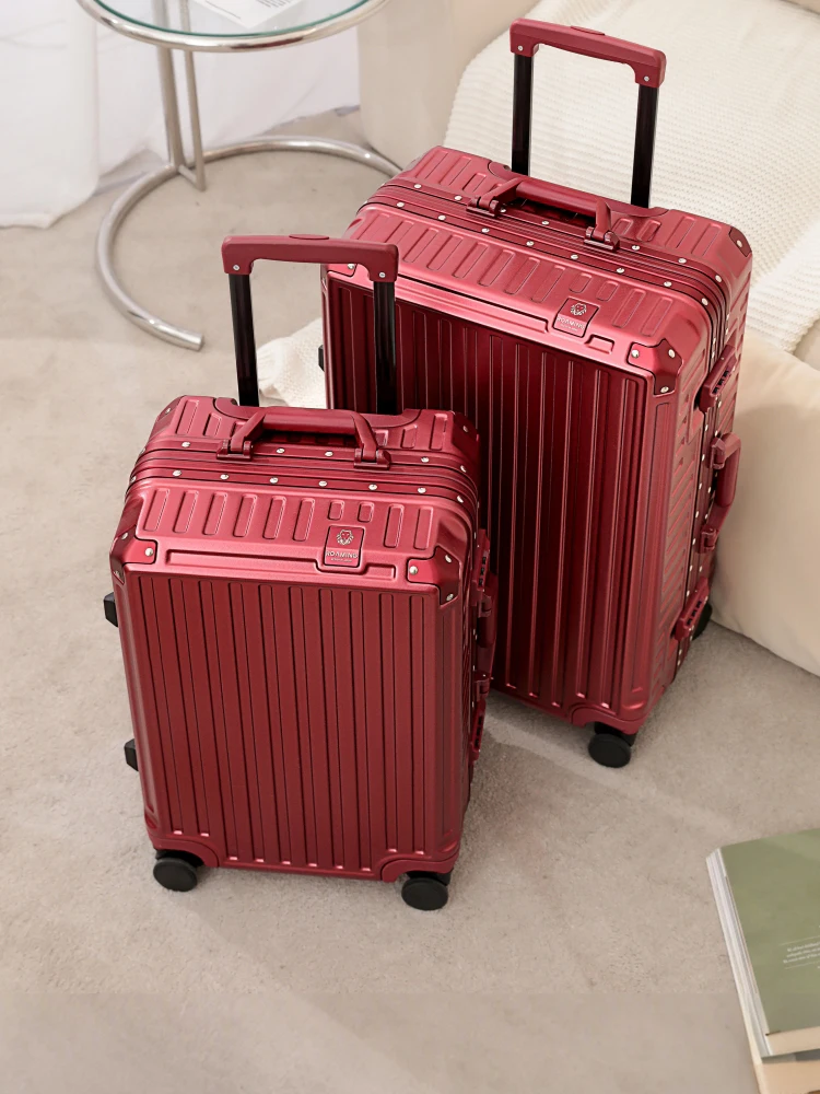 Diamond Edition Aluminum Frame Luggage Bag Wedding Travel Suitcase 24 Inch Boarding Box for Men And Women Wine Red
Diamond Edition Aluminum Frame Luggage Bag Wedding Travel Suitcase 24 Inch Boarding Box for Men And Women Wine Red