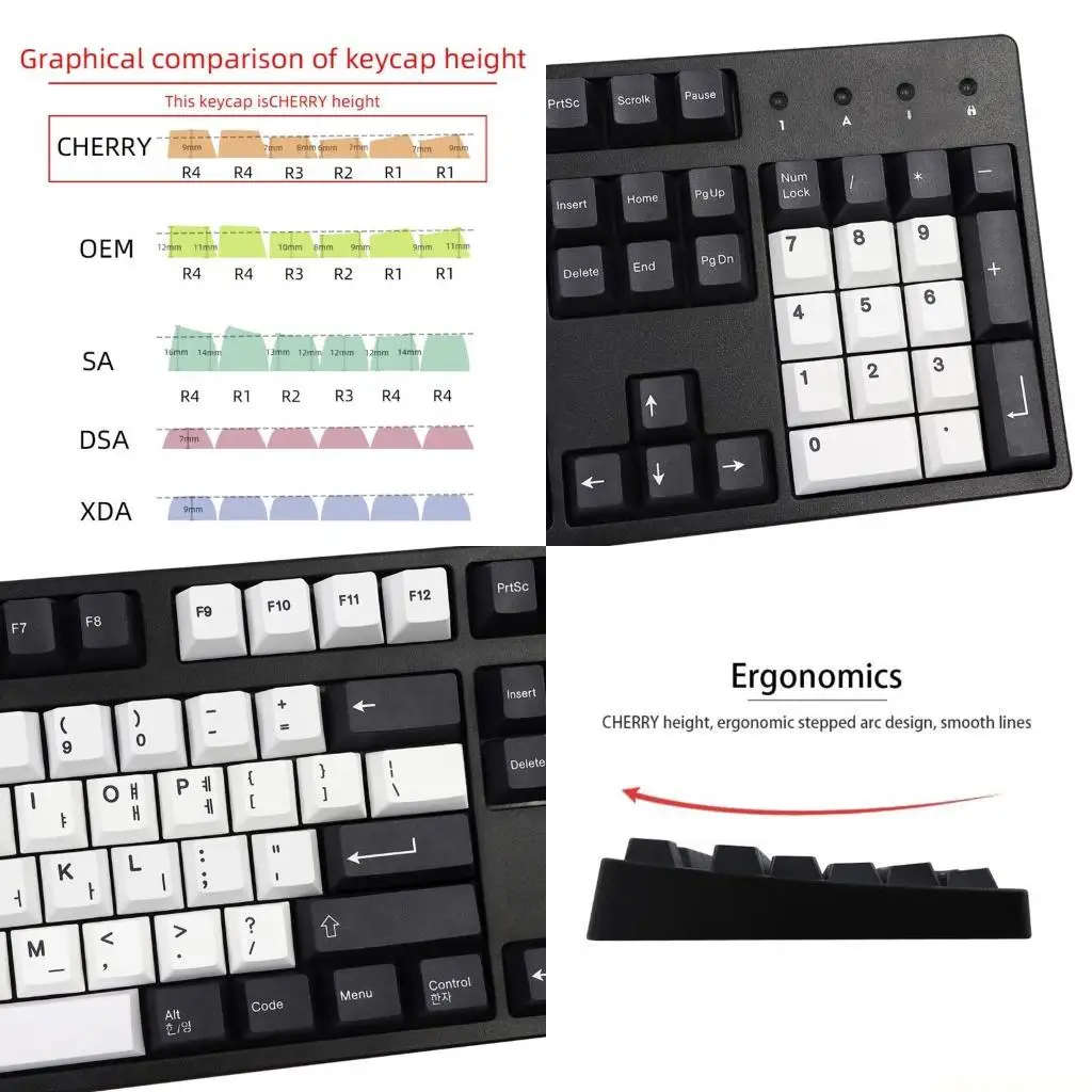 Mechanical Keyboard Keycap 137Keys Cherry Profile PBT DYE-Sub Korean for Key Cov
Mechanical Keyboard Keycap 137Keys Cherry Profile PBT DYE-Sub Korean for Key Cov