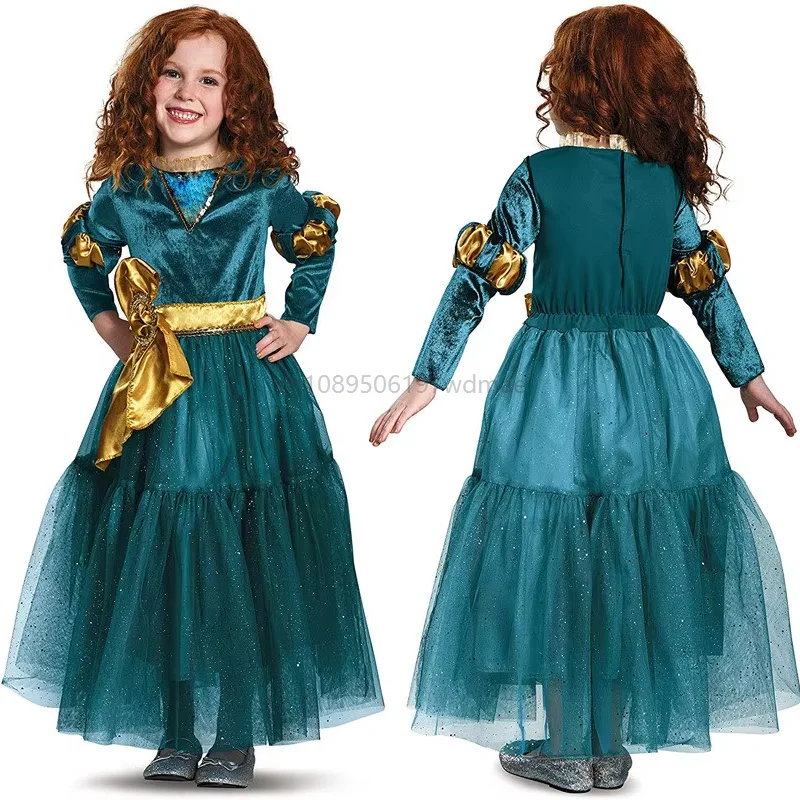 Cartoon Movie Girls Princess Dress Costume Children Cosplay Green Long Sleeve Vintage Stage Performance Outfits
Cartoon Movie Girls Princess Dress Costume Children Cosplay Green Long Sleeve Vintage Stage Performance Outfits