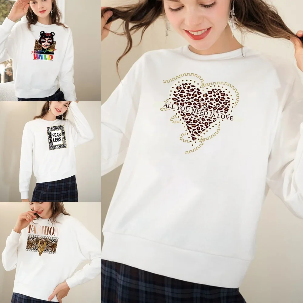Autumn Women Clothes Hoodie O Neck Long-Sleeve Pullover Sweatshirts Tops Fashion Leopard Prints Harajuku Wild Hoodies Sweatshirt
Autumn Women Clothes Hoodie O Neck Long-Sleeve Pullover Sweatshirts Tops Fashion Leopard Prints Harajuku Wild Hoodies Sweatshirt
