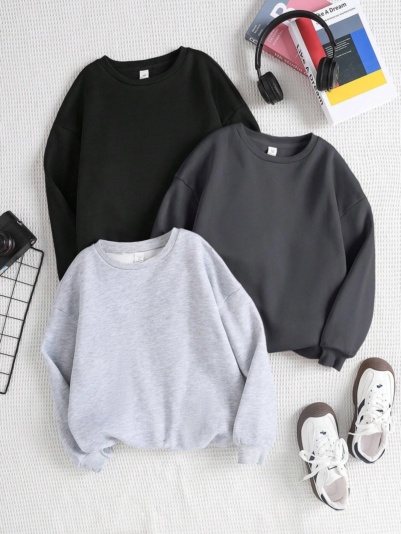 Autumn Winter Solid Sweatshirts Women Casual Sporty Loose Hoodies Crewneck Warm Fleece Pullover Street Comfortable Woman Clothes
Autumn Winter Solid Sweatshirts Women Casual Sporty Loose Hoodies Crewneck Warm Fleece Pullover Street Comfortable Woman Clothes