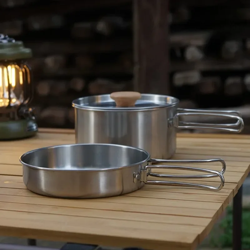 304 Stainless Steel Outdoor Cookware Kit Cooking Set Travel Tableware Tourism Hiking Picnic Camping Pot Set
304 Stainless Steel Outdoor Cookware Kit Cooking Set Travel Tableware Tourism Hiking Picnic Camping Pot Set