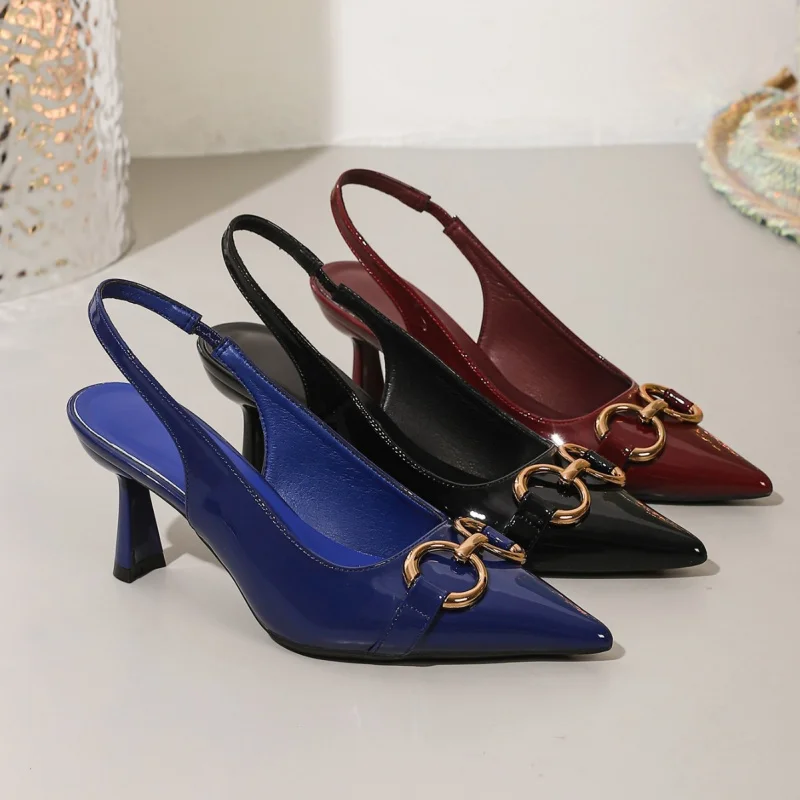 European size backless sandals, sexy slip-on pointed toe burgundy high heels for women, stiletto closed-toe shoes, plus size
European size backless sandals, sexy slip-on pointed toe burgundy high heels for women, stiletto closed-toe shoes, plus size