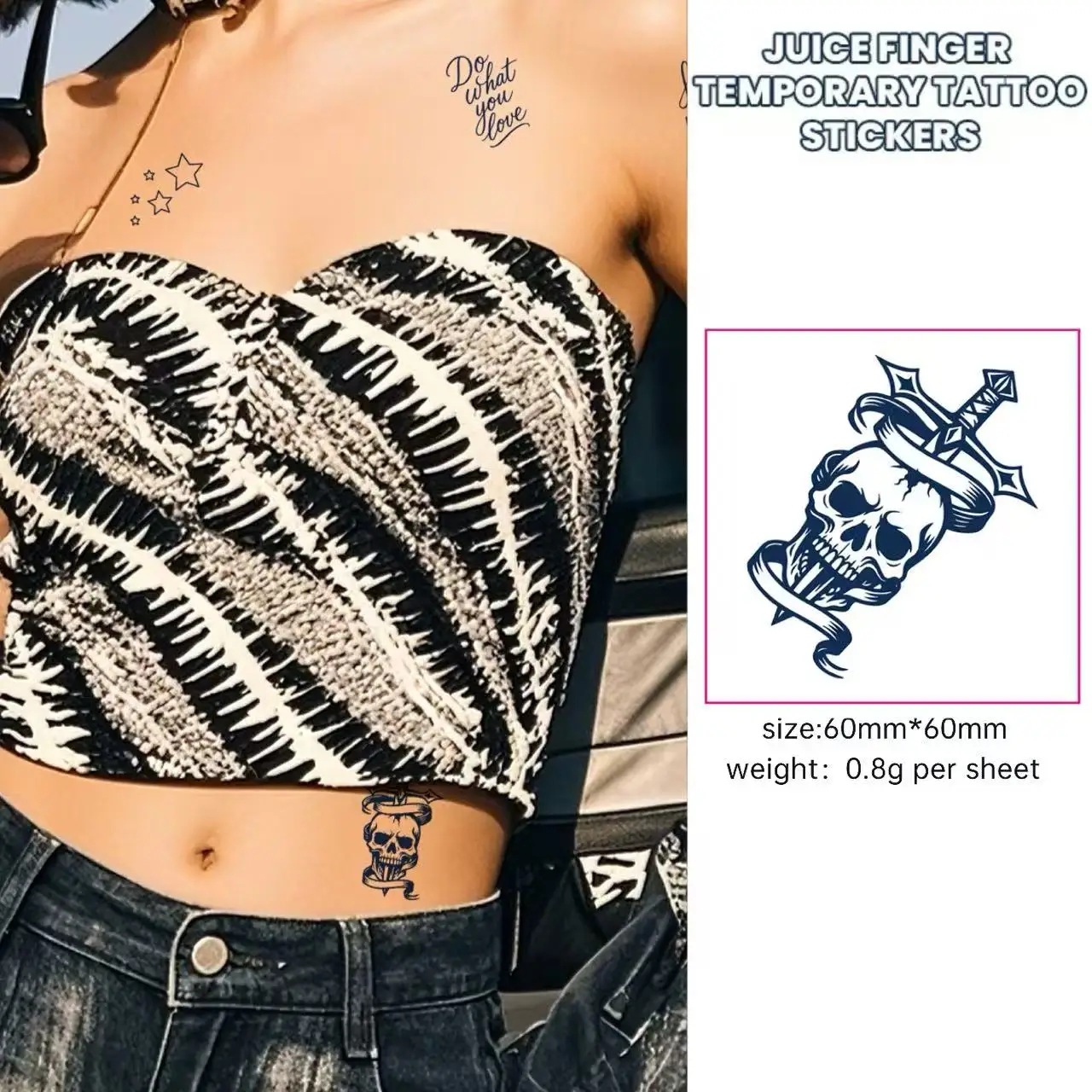 New Cool Trend Semi-permanent Long-lasting Color Rendering Waterproof Herbal Juice Tattoo Sticker
New Cool Trend Semi-permanent Long-lasting Color Rendering Waterproof Herbal Juice Tattoo Sticker