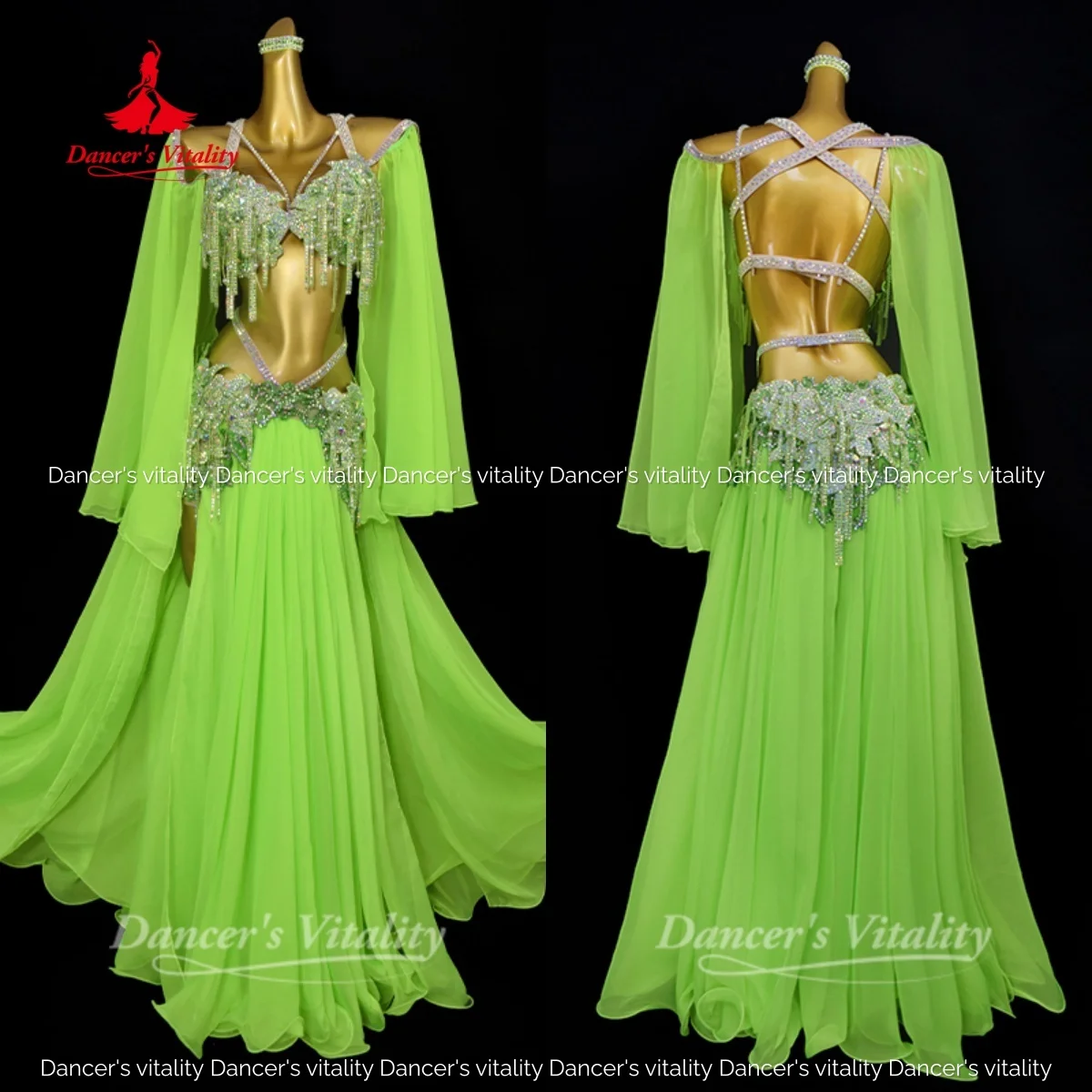Belly Dance Performance Costume High-end Customized Luxury AB Stones Competition Outfit Oriental Dance Set Dance's Vitality
Belly Dance Performance Costume High-end Customized Luxury AB Stones Competition Outfit Oriental Dance Set Dance's Vitality