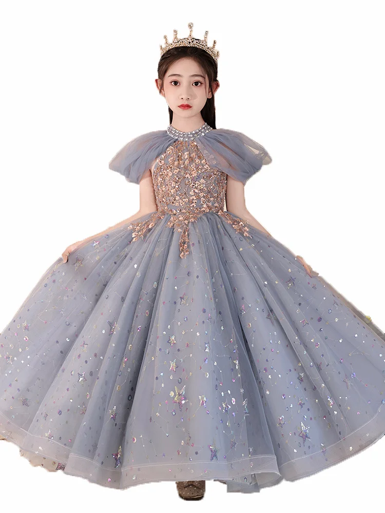 New light luxury high-end children's dress, super fairy and western-style girl flower girl birthday host princess dress
New light luxury high-end children's dress, super fairy and western-style girl flower girl birthday host princess dress