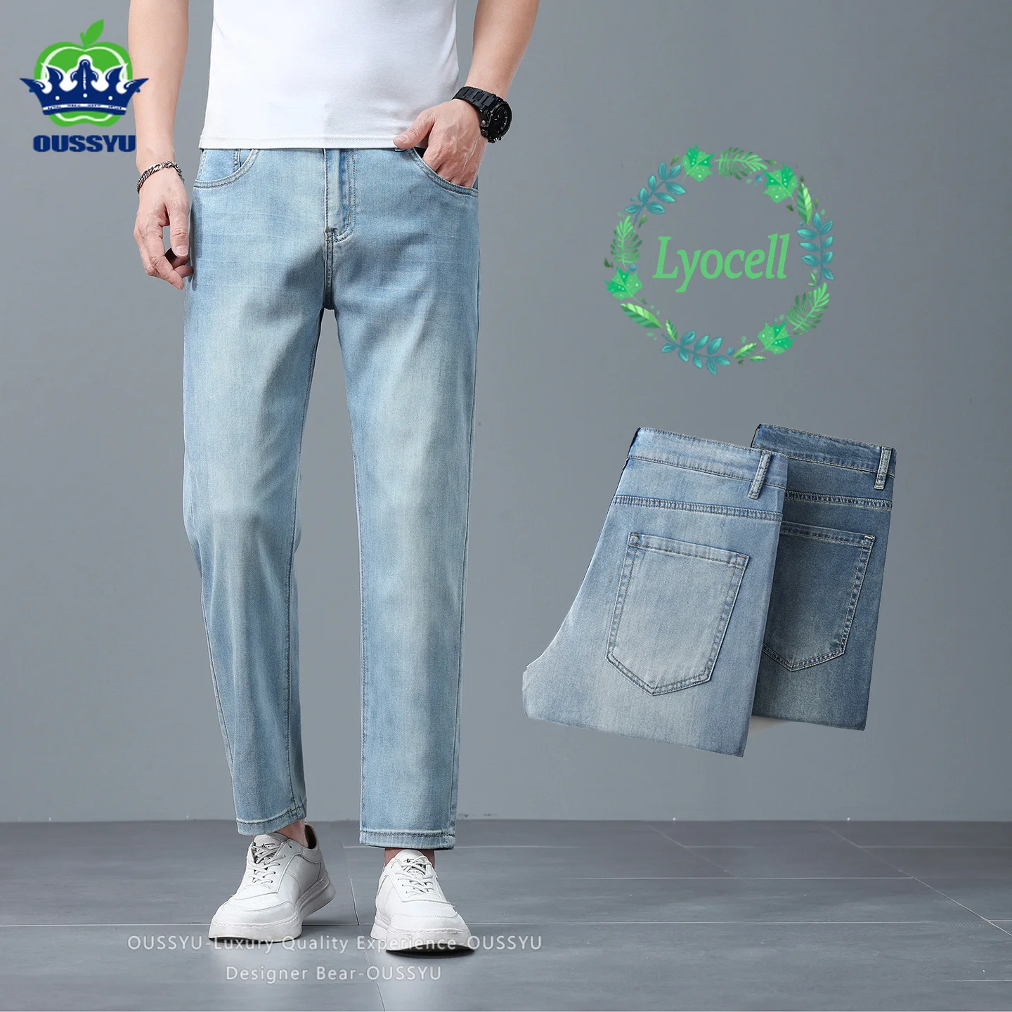 Luxury Summer Thin Ankle Length Jeans Men Lyocell Fabric Slim Straight Pants Business Casual Denim Trousers Man Plus Size 28-40
Luxury Summer Thin Ankle Length Jeans Men Lyocell Fabric Slim Straight Pants Business Casual Denim Trousers Man Plus Size 28-40