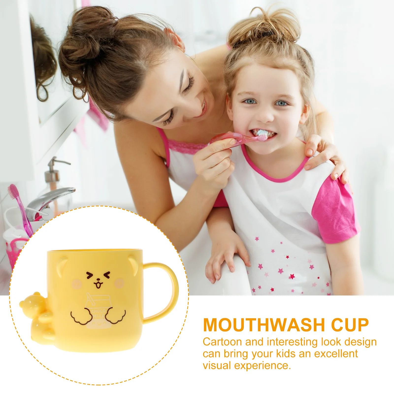 2Pcs Mouthwash Cup Cartoon Plastic Toothbrush Holder Bright Adorable Design Wear-Resistant Material Easy to Clean Portable
2Pcs Mouthwash Cup Cartoon Plastic Toothbrush Holder Bright Adorable Design Wear-Resistant Material Easy to Clean Portable
