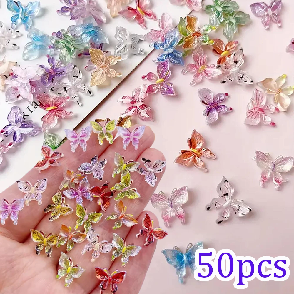 50 шт. Aurora красочные мини-бабочки для дизайна ногтей подвески 3D смола градиент с плоской задней частью бабочки принадлежности для украшения ногтей DIY ремесла 
50 шт. Aurora красочные мини-бабочки для дизайна ногтей подвески 3D смола градиент с плоской задней частью бабочки принадлежности для украшения ногтей DIY ремесла