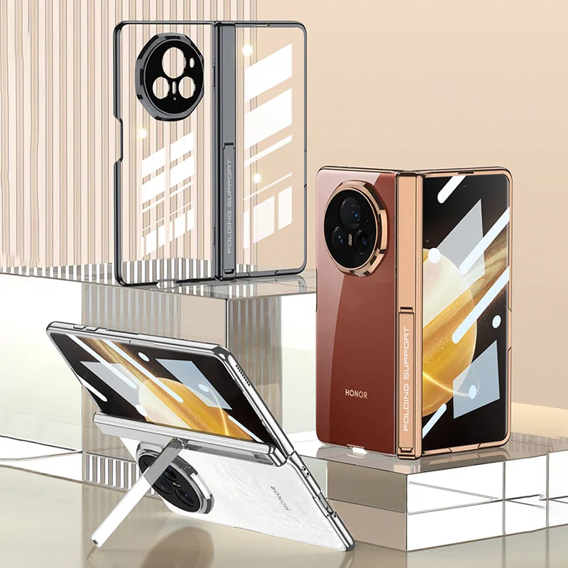 Magnetic Hinge Stand Plating Clear Case for Honor Magic v3 Outer Screen Glass Protective Holder Cover for Honor Magic v3 Case
Magnetic Hinge Stand Plating Clear Case for Honor Magic v3 Outer Screen Glass Protective Holder Cover for Honor Magic v3 Case