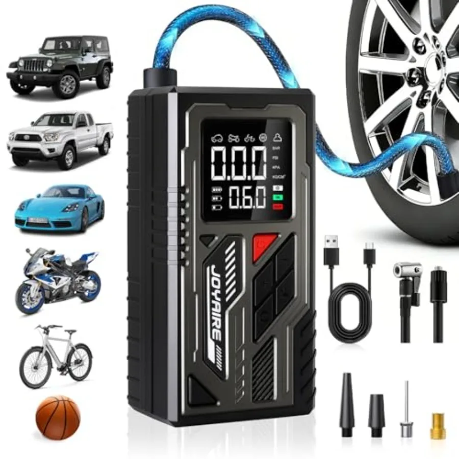 Air Pump for Inflatables and Tires Portable Tire Inflator with 4000mAh Battery 150PSI Cordless Air Compressor with Digital Gaug
Air Pump for Inflatables and Tires Portable Tire Inflator with 4000mAh Battery 150PSI Cordless Air Compressor with Digital Gaug