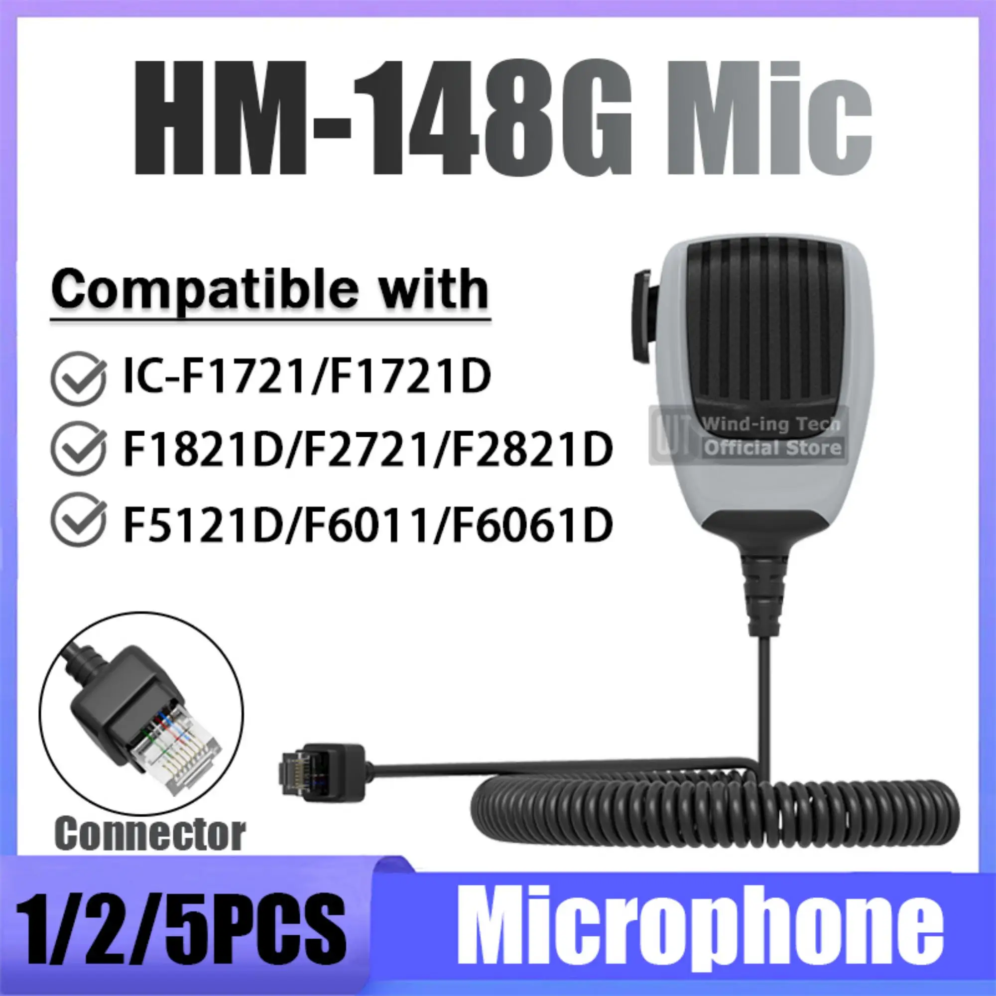 HM-148G Handheld Microphone with PTT RJ45 Plug Self Grounding Heavy Duty Compatible with IC-F9511HT IC-F6011 F5011 Walkie Talkie
HM-148G Handheld Microphone with PTT RJ45 Plug Self Grounding Heavy Duty Compatible with IC-F9511HT IC-F6011 F5011 Walkie Talkie