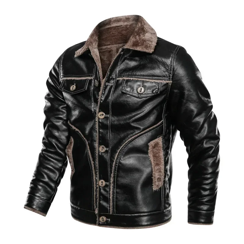 2023 Autumn and Winter Men's Lapel Casual Plush Thickened PU Wash Leather Large Coat
2023 Autumn and Winter Men's Lapel Casual Plush Thickened PU Wash Leather Large Coat