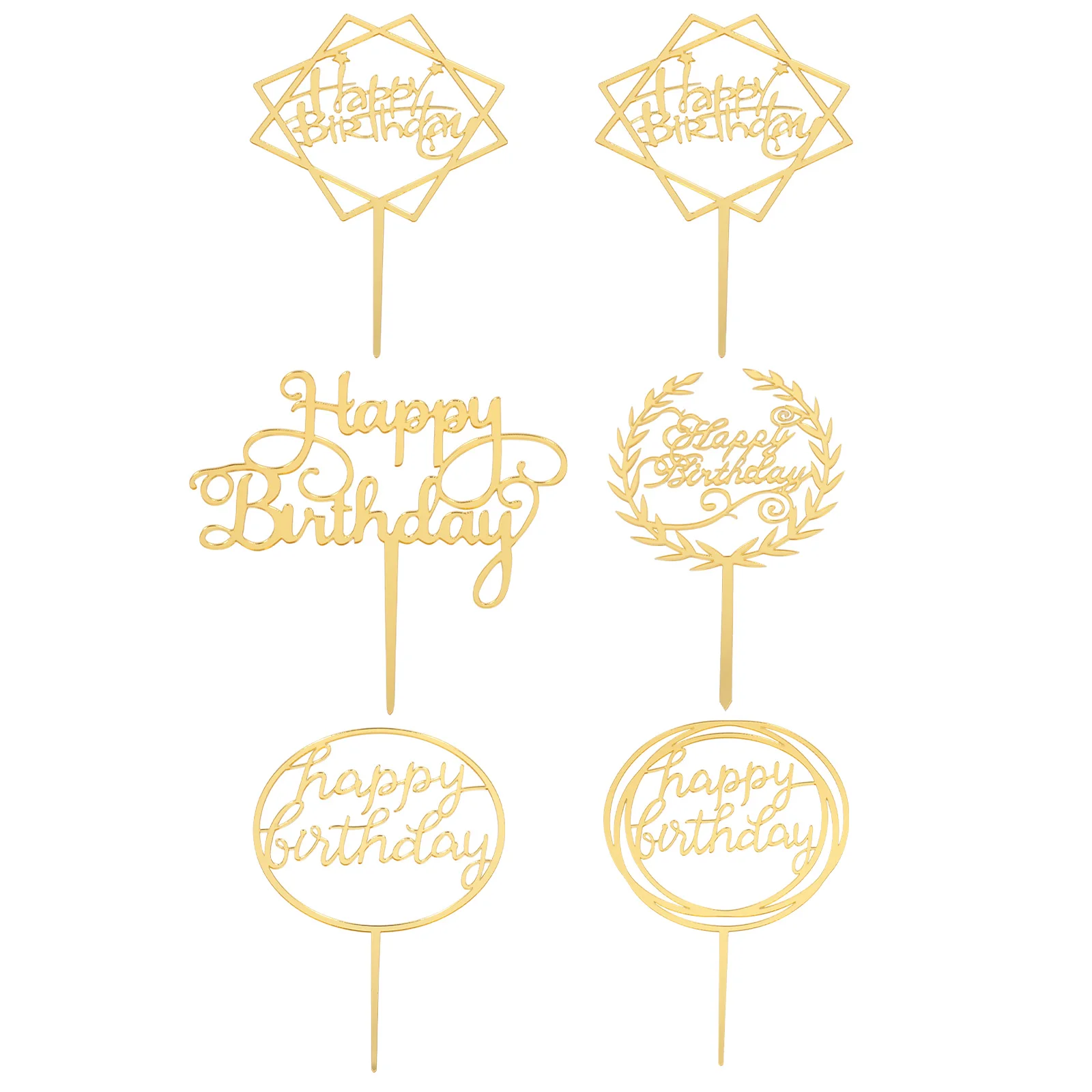 6 Pcs Birthday Cake Toppers Acrylic Decorations Colors Reusable Party Picks Cake Insert Dessert Table Decor
6 Pcs Birthday Cake Toppers Acrylic Decorations Colors Reusable Party Picks Cake Insert Dessert Table Decor