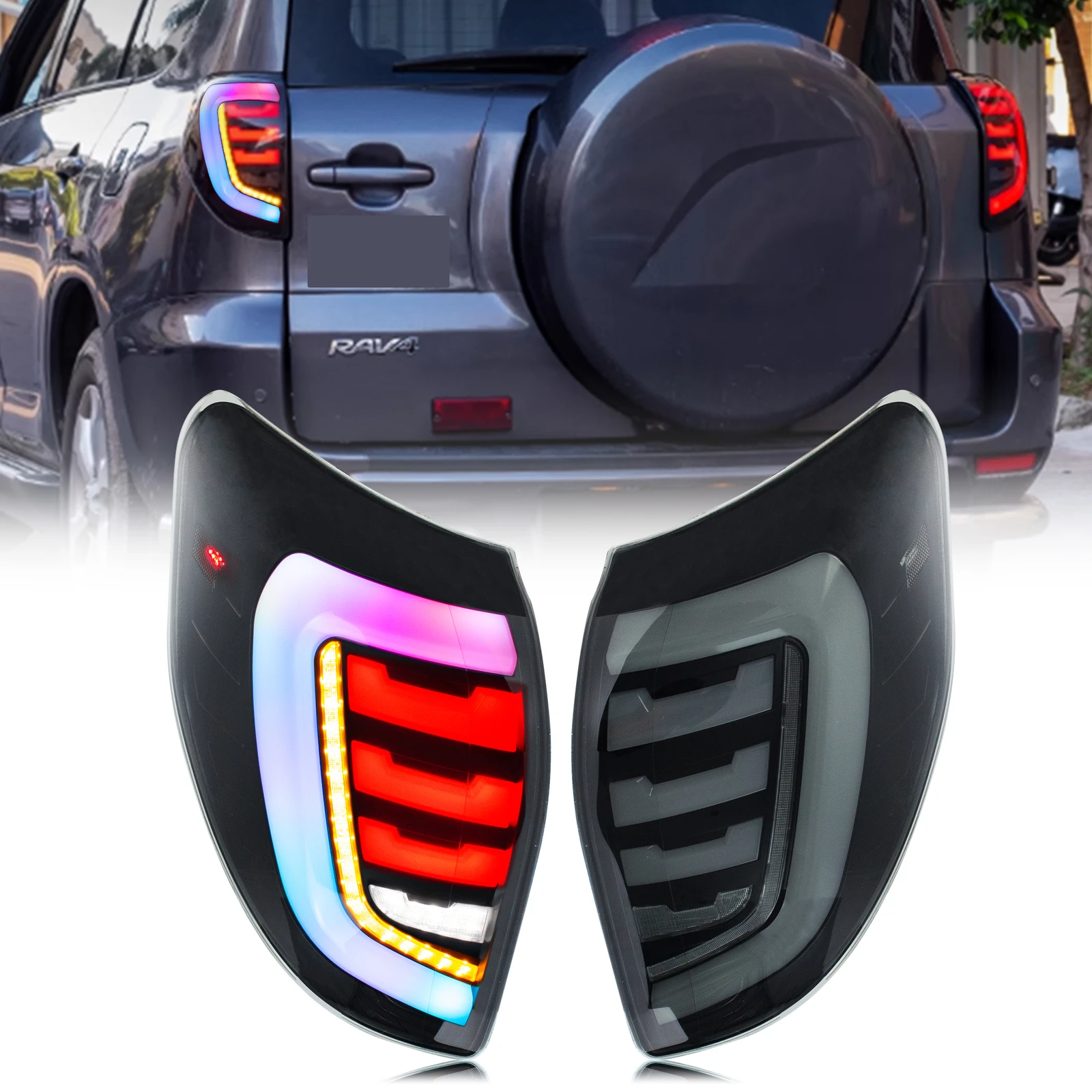 RGB LED Tail Lights Assembly for Toyota RAV4 2009-2012 Sequential Indicator Sequential Turn Signal Trunk Rear Brake Lamps
RGB LED Tail Lights Assembly for Toyota RAV4 2009-2012 Sequential Indicator Sequential Turn Signal Trunk Rear Brake Lamps