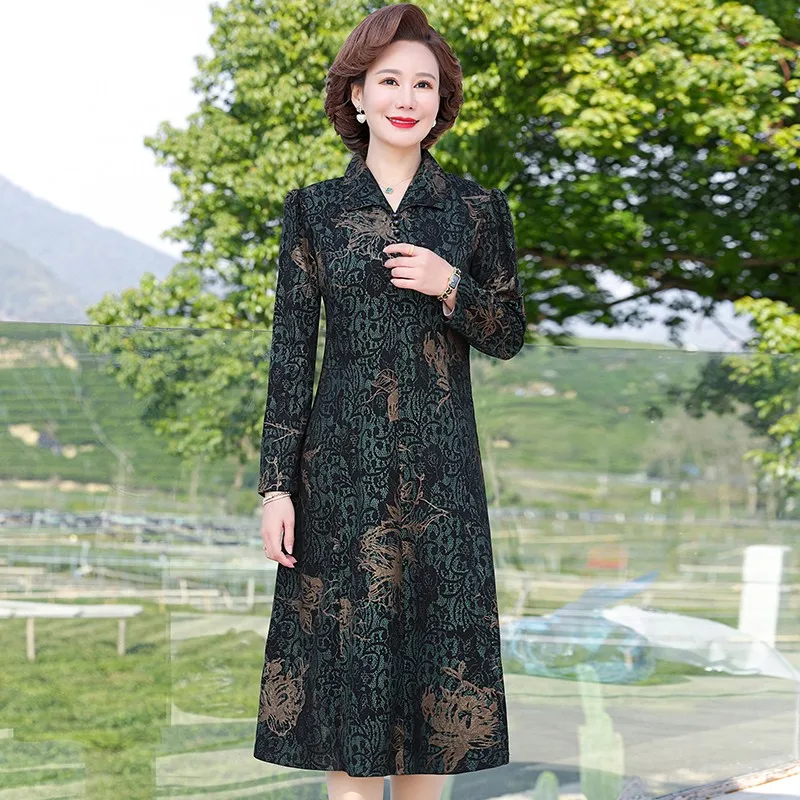 Elegant Dress Women Floral Print Elegant Turndown Collar Autumn Fashion Long Sleeve Casual Button Midi Dress Robe
Elegant Dress Women Floral Print Elegant Turndown Collar Autumn Fashion Long Sleeve Casual Button Midi Dress Robe