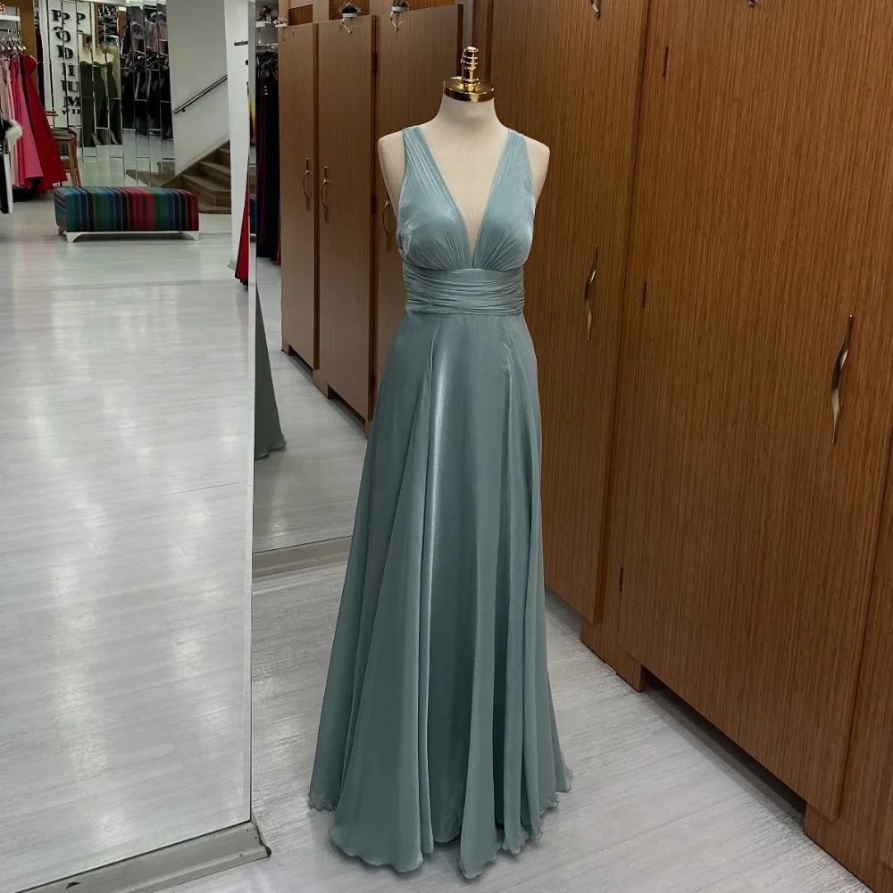 Customized Sexy Modern Style Pleat Ruched Draped A-line V-neck Long Dresses Bespoke Occasion Dresses Fashion Elegant Exquisite
Customized Sexy Modern Style Pleat Ruched Draped A-line V-neck Long Dresses Bespoke Occasion Dresses Fashion Elegant Exquisite