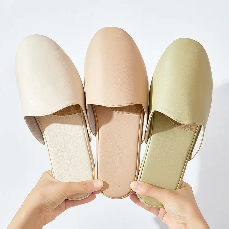 High-End PU Leather Slippers for Women Indoor Home Use Summer Anti-Slip Beauty Salon Office Slippers Men's Slip-On Shoes
High-End PU Leather Slippers for Women Indoor Home Use Summer Anti-Slip Beauty Salon Office Slippers Men's Slip-On Shoes