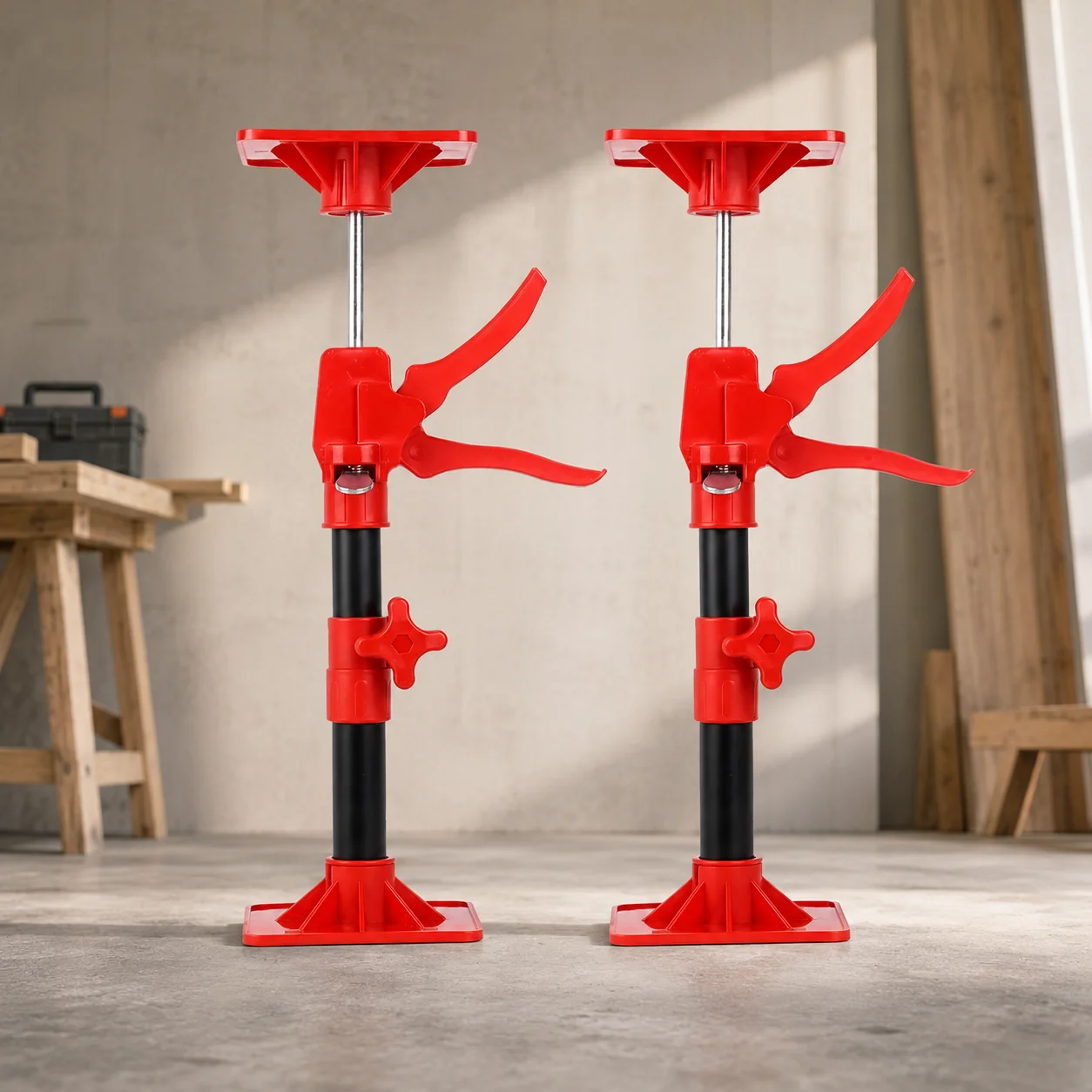 Adjustable Telescopic Support Rod - Heavy Duty Steel Prop Jack for Drywall, Ceiling & Floor Construction, Extendable Acrow Prop
Adjustable Telescopic Support Rod - Heavy Duty Steel Prop Jack for Drywall, Ceiling & Floor Construction, Extendable Acrow Prop