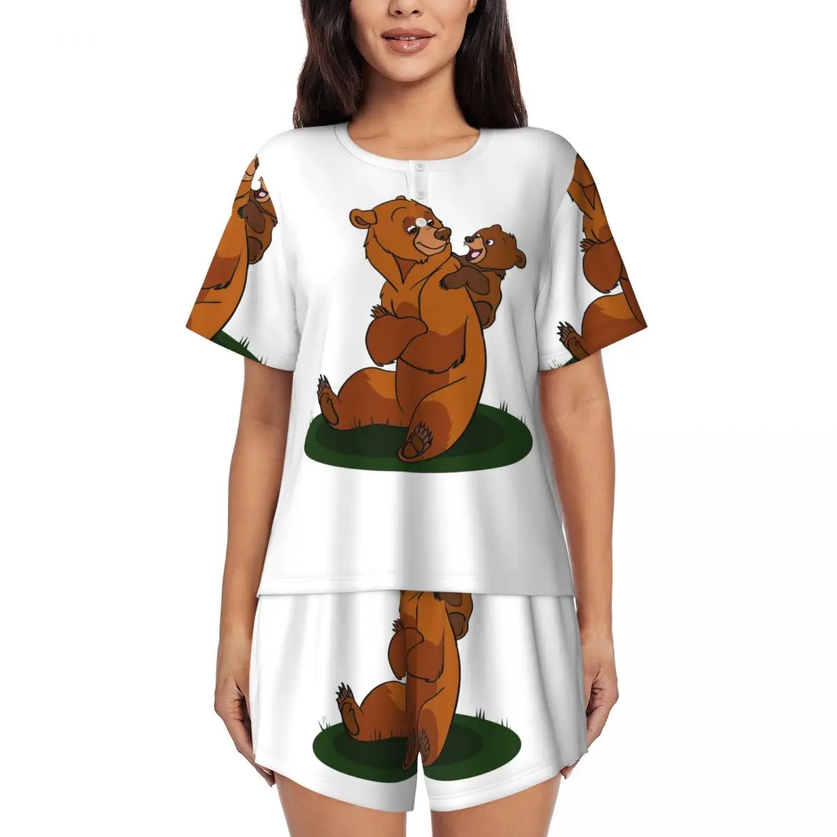 Brother Bear Round Neck Short Sleeve Nightgowns for Sleeping Sleepshirts Women Loose Pajama Set Short Pants
Brother Bear Round Neck Short Sleeve Nightgowns for Sleeping Sleepshirts Women Loose Pajama Set Short Pants