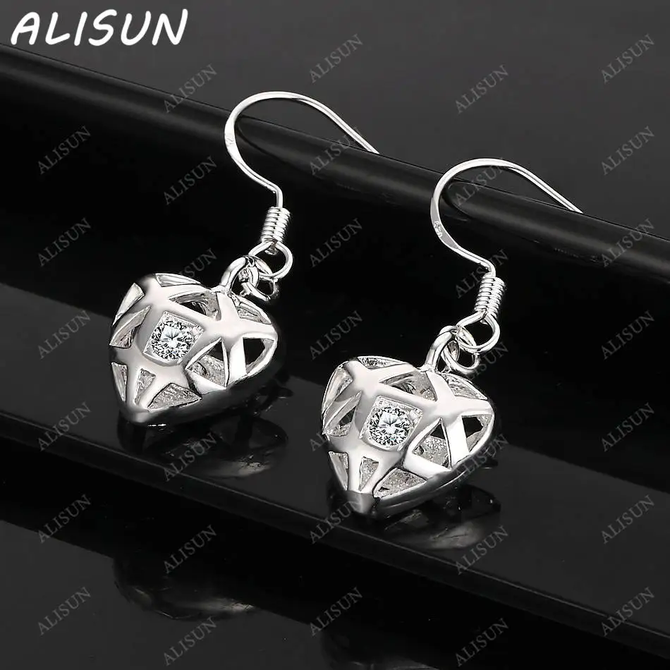 ALISUN 925 Sterling Silver Zircon Hollow Heart Drop Earrings For Women Charm Trend Birthday Gifts Fashion Party Fine Jewelry
ALISUN 925 Sterling Silver Zircon Hollow Heart Drop Earrings For Women Charm Trend Birthday Gifts Fashion Party Fine Jewelry