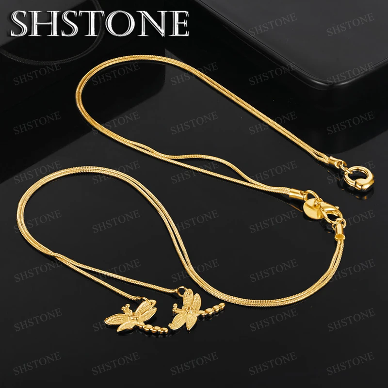 Hot Charm 45cm 18k Gold Dragonfly Pendant Necklace Snake Chain High-Quality Classic Zircon Jewelry Lady Party Engagement Gift
Hot Charm 45cm 18k Gold Dragonfly Pendant Necklace Snake Chain High-Quality Classic Zircon Jewelry Lady Party Engagement Gift