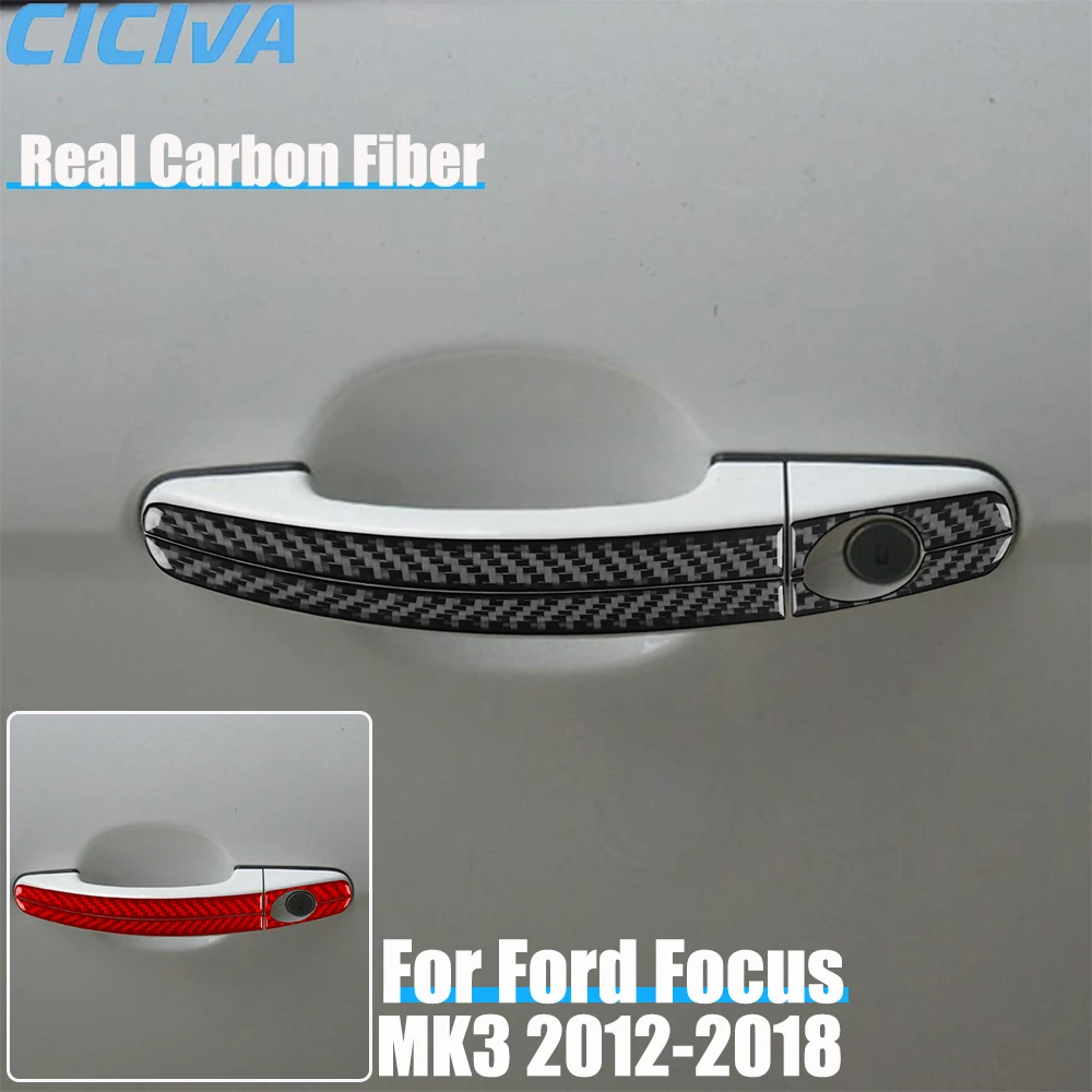 Real Carbon Fiber Car Accessories Door Handle Strip Decorative Cover Soft Sticker Exterior Trim For Ford Focus MK3 2012-2018
Real Carbon Fiber Car Accessories Door Handle Strip Decorative Cover Soft Sticker Exterior Trim For Ford Focus MK3 2012-2018